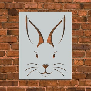 Rabbit Hare Face Stencil
