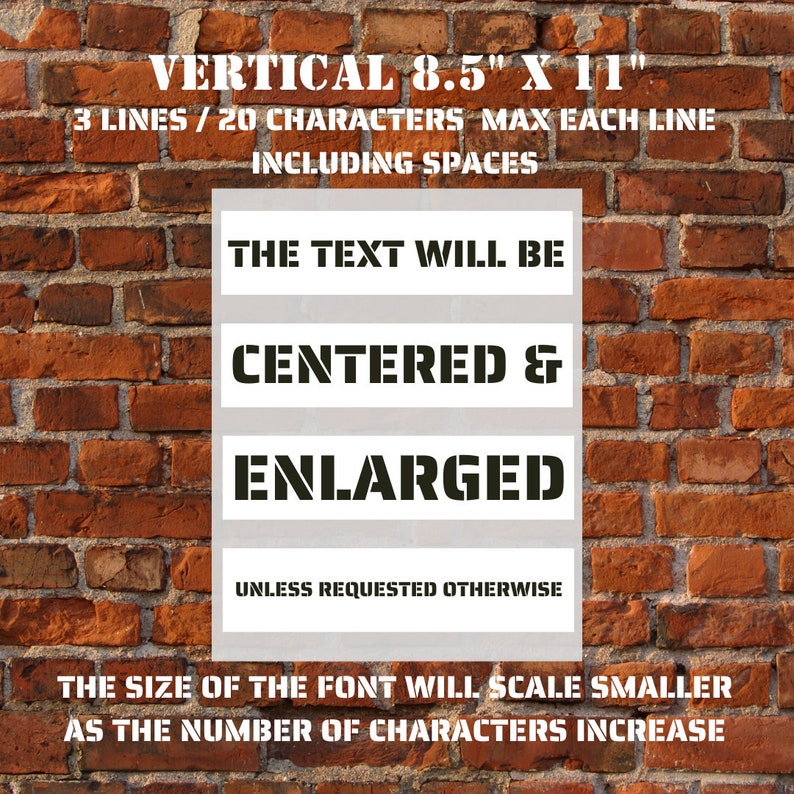 Custom Text Template Stencil - Etsy