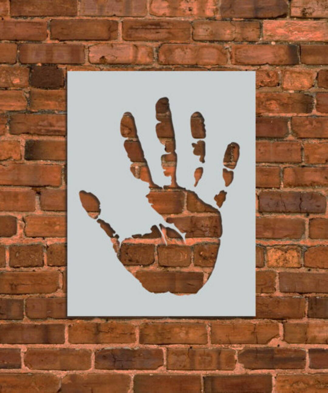 Hand Print Stencil - Etsy