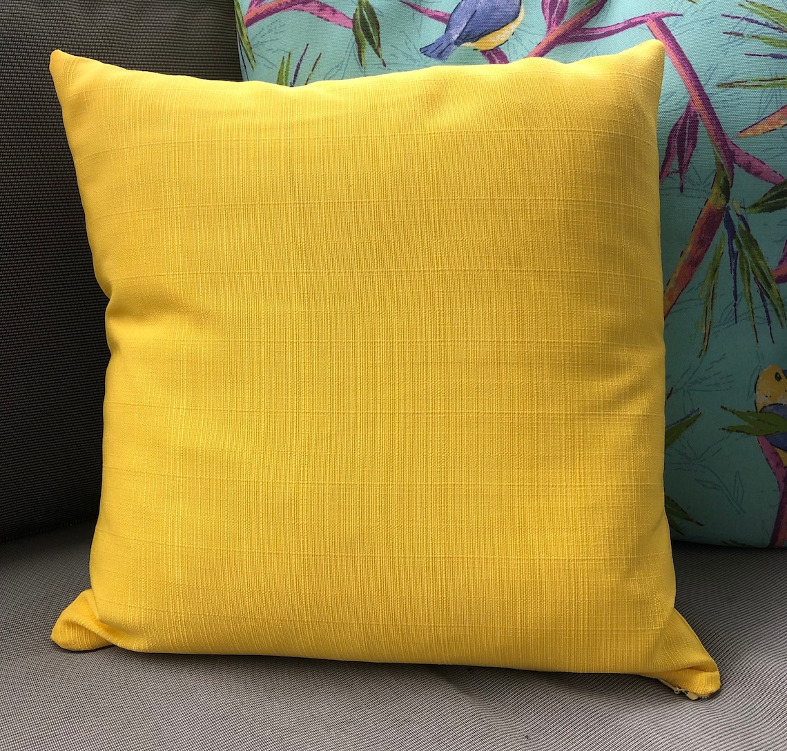 Yellow Outdoor Cushion Cover Etsy