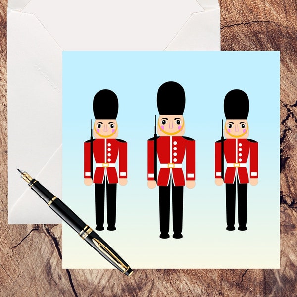 Royal Grenadier Guard Greetings Card (blank inside for your own message)