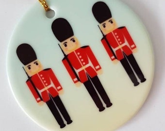 Nutcracker British King's Royal Grenadier Guard London Christmas Ornament, Decoration