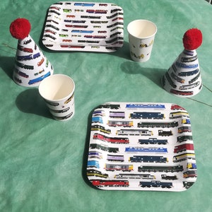 Trains birthday party cups pack of 8 paper cups image 4