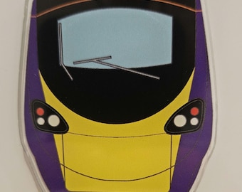 75mm Acrylic Train Locomotive Magnet - British Rail 390 Pendolino 'Progress' Pride Livery