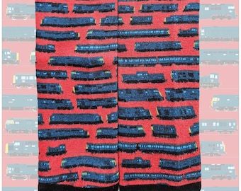 Kids' British Rail Diesels / Train Print Socks (Red)