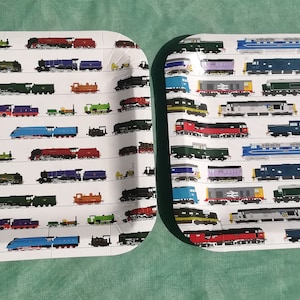 Steam Trains and Diesels Cardboard party plates (pack of 8 square plates)