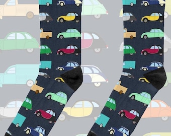 Citroen 2CV French classic car socks