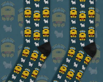 British Rail Class 37 diesel train socks