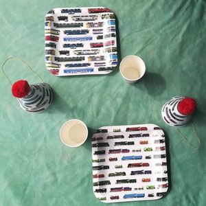 Trains birthday party cups pack of 8 paper cups image 3