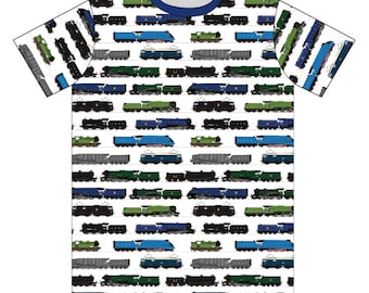 Kid's Modal Cotton T-Shirts: Sir Nigel Gresley Locomotives (Trains)