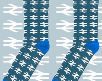 British Rail Double Arrow Socks (red or blue)