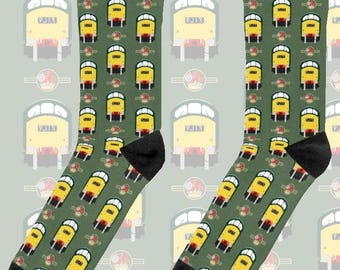 British Rail Class 37 BR Green diesel train socks