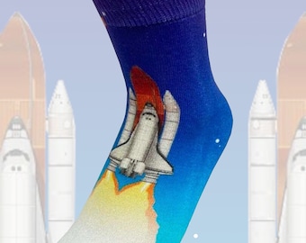 Kids' Space Shuttle rocket Print Socks