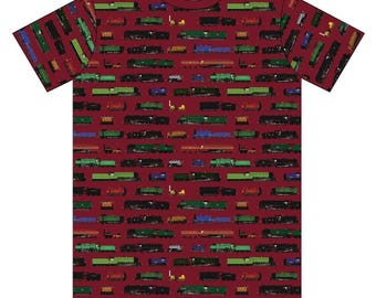 Teen's Modal Cotton T-Shirts: British Railways Steam Locomotives (Trains)