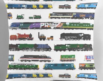 Greatest Gathering for Railway 200 - Velvet Cushion Cover - British Rail Railways Trains