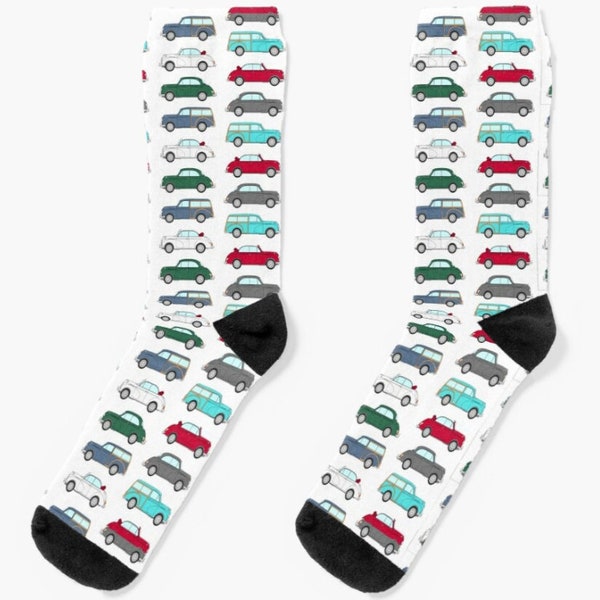 Morris Minors Classic Car Cotton Socks, British motoring icon