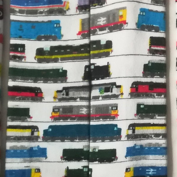 Kids' Diesel Train Print Cotton Socks including Deltics, Class 37s, Class 52s, Class 08 and Class 03 Shunters