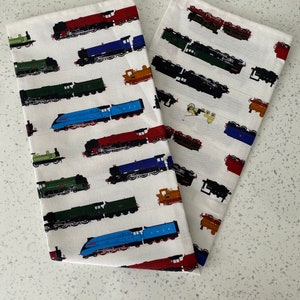 Steam Locomotives Tea Towel, Dish Cloth, Steam Train, Kitchen Towel image 3