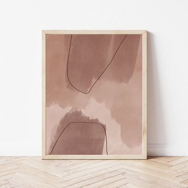 Pink Abstract Art Etsy