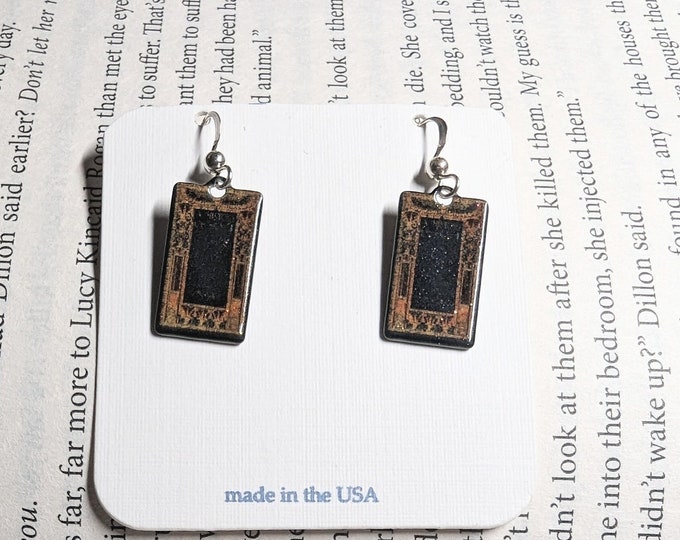 History of Egypt Book Cover Sterling Silver Earrings