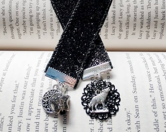 Werewolf Moon Fantasy Ribbon Bookmark Paranormal Wolf