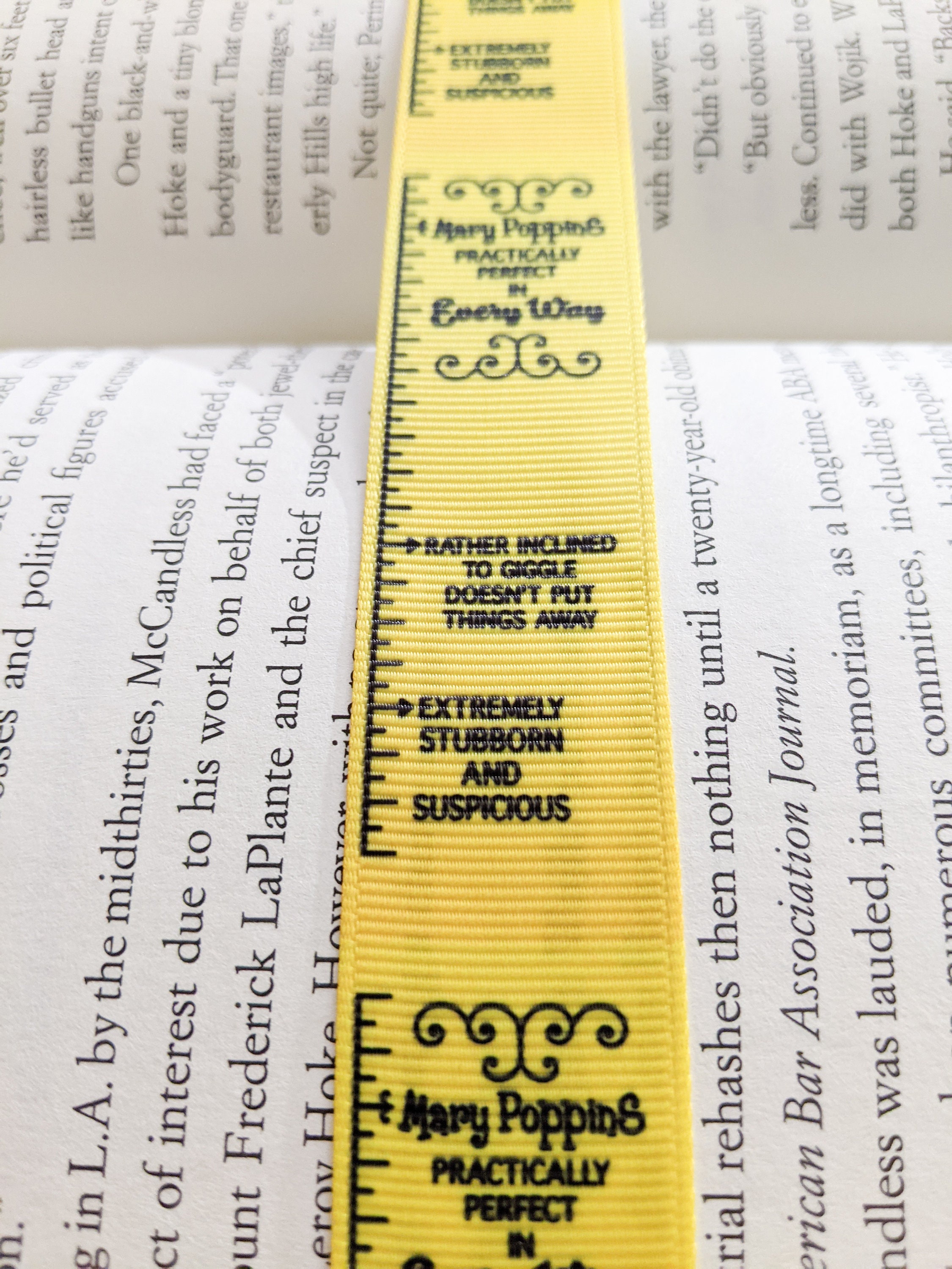 Mary Poppins Measuring Tape Ribbon Bookmark Etsy