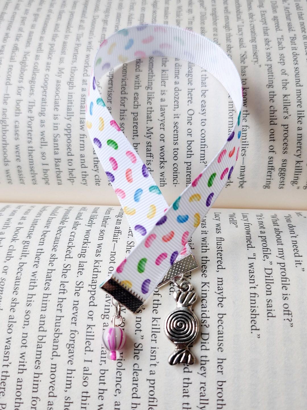 Sweet Shop Falling Candy Ribbon Bookmark - Etsy