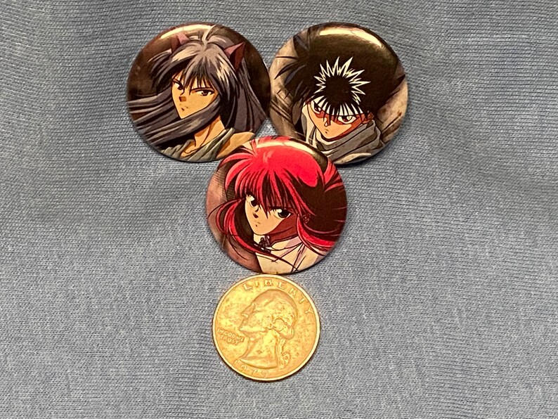 1 5 Pinback Style Metal Buttons Yuyu Hakusho Set Of 3 Accessories Patches Pins Valresa Com 1 5 Pinback Style Metal Buttons Yuyu Hakusho Set Of 3 Accessories Patches Pins Valresa Com