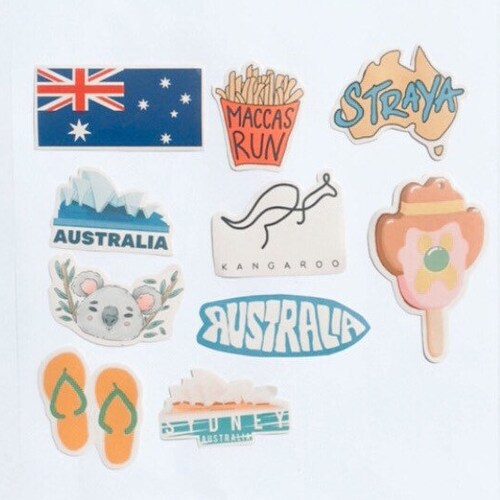 Aussie Stickers 10pc Aesthetic Homemade Pack Laptop Etsy Australia
