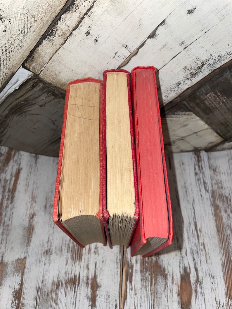 Red Colored Books Red Vintage Books - Etsy