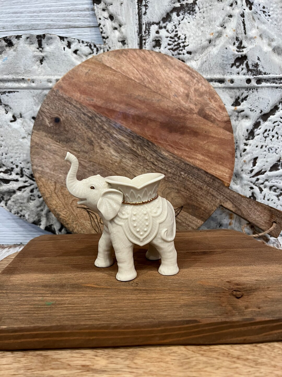 Lenox Elephant Tea Light Candle Holder Etsy