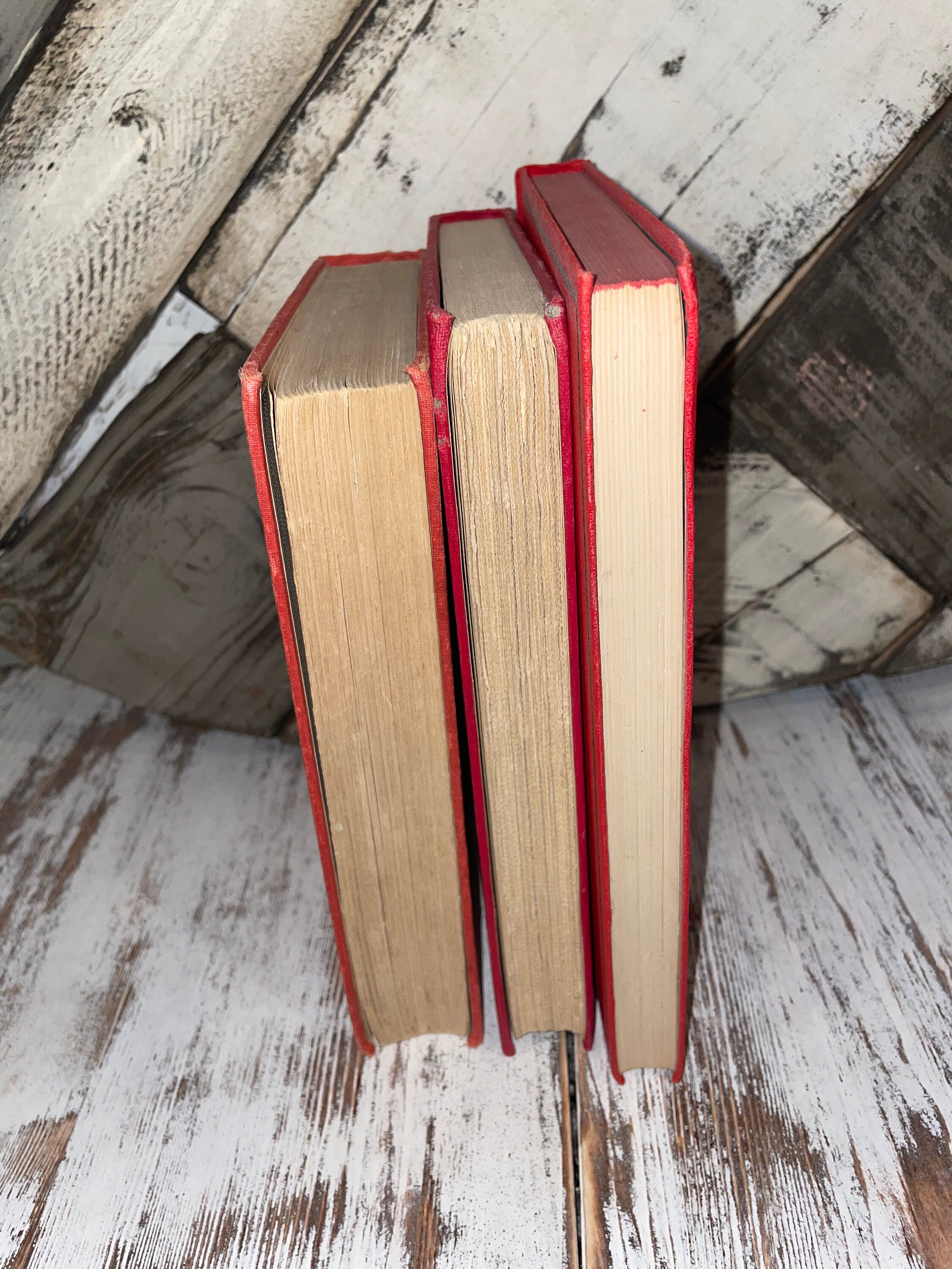 Red Colored Books Red Vintage Books - Etsy