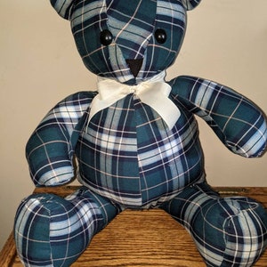 Memory BEAR made from Clothing Bedding Fabric of almost any kind.  Please read all details in description.