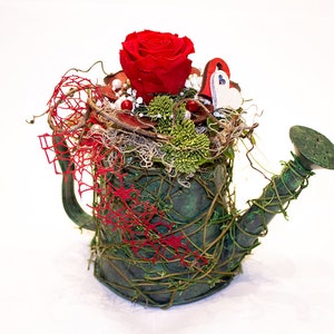 Watering can with long-term rose