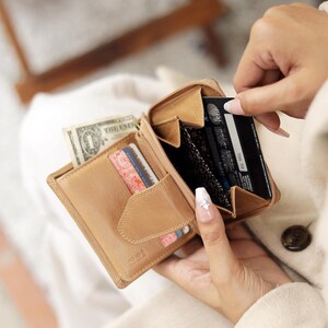 Handmade Purse Small Zipper Card Holder