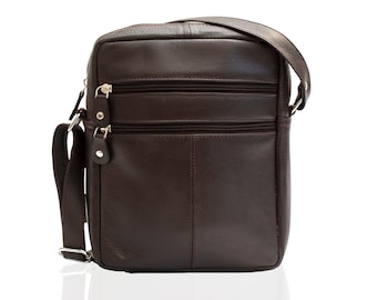 Primehide Ranger - Sac à bandoulière pour homme en cuir recyclé - Sac pour tablette - Sac pour homme - Sac en cuir pour homme