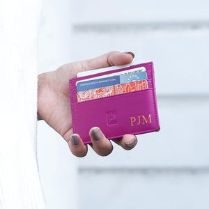 Schlanke Leder Kartenhalter Kreditkartenhalter für Frauen Kleine Leder Brieftasche Echtleder Kartenhülle RFID Mini Pocket Wallet Kleines Leder Geschenk