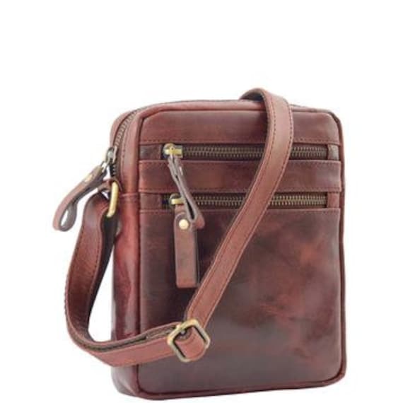 Genuine Leather Men Messenger Bag Business Men's Shoulder Bag Small Handbag  Men Male Phone Crossbody Bags Purse Handbags