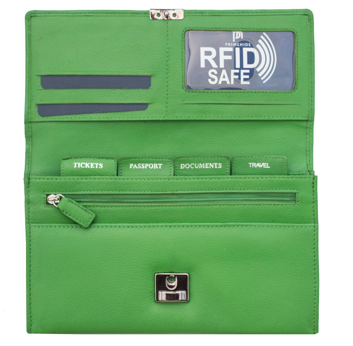 Leather Travel Wallet RFID Blocking Document Holder Etsy