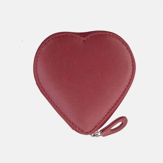 Leather Heart Coin Purse