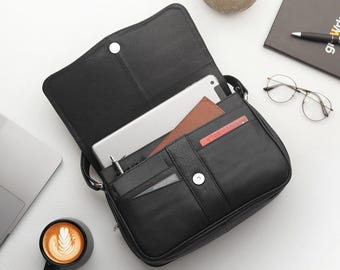Borsa A Tracolla Donna In Vera Pelle &ndash; Organizer Con Multitasca &ndash; Borchietta LeMonde
