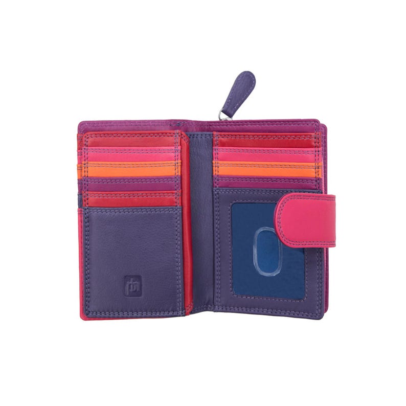Rainbow Leather Purse For Women RFID Colourful Bifold Wallet Personalised Initials Gift For Her Birthday Holiday Pride image 11