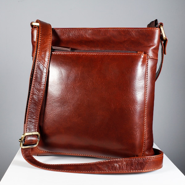 Sac bandoulière en cuir personnalisé pour iPad, sac à main personnalisable monogramme classique en cuir pour femme, cadeau idéal pour elle
