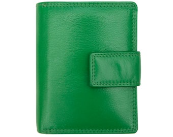 Geldbörsen Brieftasche für Frauen, kleine Leder Geldbörse für Frauen, grüne Brieftasche, Damen Geldbörse, RFID Brieftasche Frauen, Muttertagsgeschenk, dreifache Brieftasche