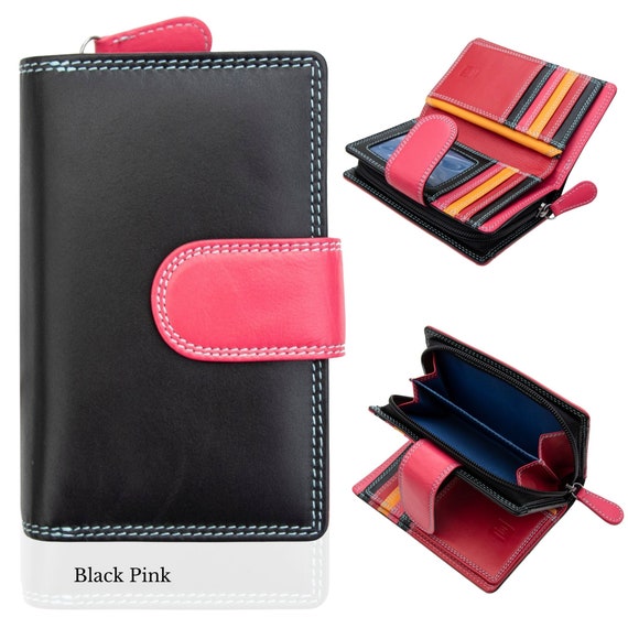 Wallet for Women Leather Slim Clutch Long Designer foldable Ladies Credit  Card Holder Organizer 