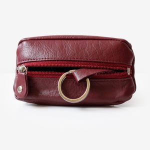 Leather Key Pouch Small Zipper Key Wallet Coin Pouch Keyring Key Holder 7 Colours Gift For Her Him Holiday Birthday image 19