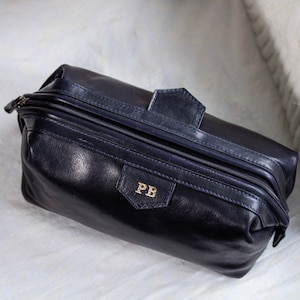 Piccola idea regalo per beauty case personalizzata per donne, kit da toeletta, custodia da viaggio per donna, borsa porta cosmetici in pelle per donna, in pelle