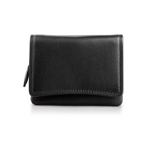 Personalised Wallet for Women RFID Small Leather Coin Purse Compact Card Holder Gift for Her UK Black