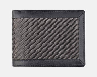 Portefeuille en fibre de carbone, Portefeuille RFID pour cartes, Portefeuille en carbone, Cadeau pour homme, Portefeuille avec porte-cartes de crédit, Portefeuille avec blocage RFID, Cadeau pour lui, Portefeuille moderne