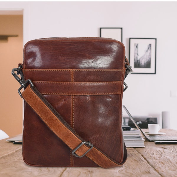 Leather Shoulder Bag For Men, Personalized Gift For Him,  Messenger Bag, Man Bag, Unique Gifts For Him